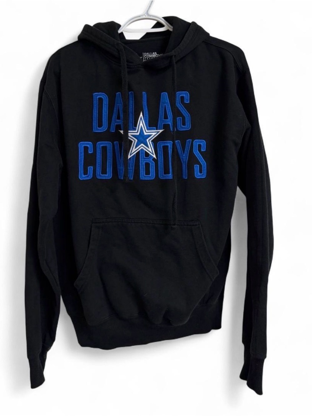 NFL Dallas Cowboys Black Hoodie with Blue and White Logo
